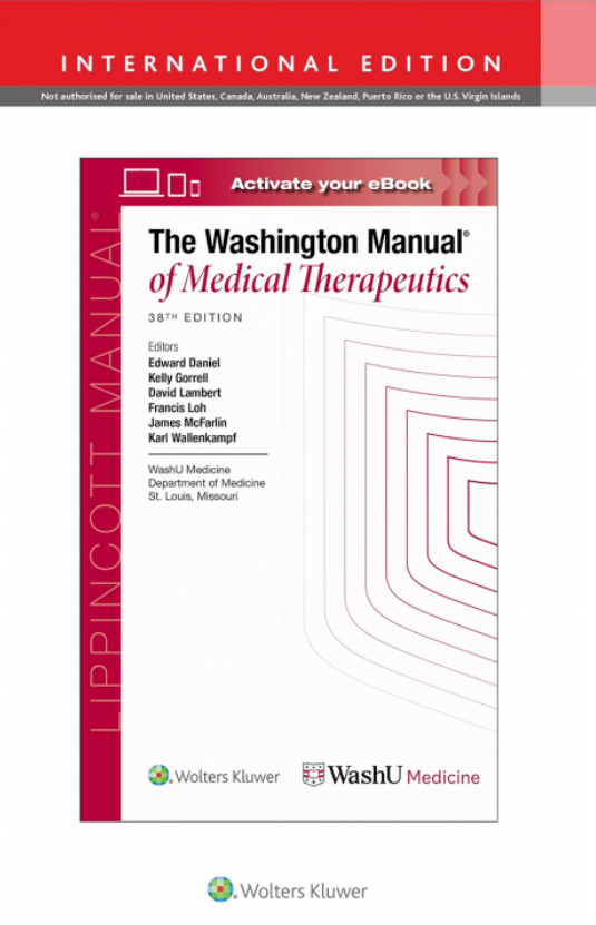 Washington Manual of Medical Therapeutics-38/e [IE] eBOOK CODE 제공