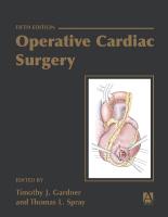 Operative Cardiac Surgery-5판(2004.04)