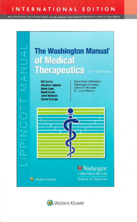 The Washington Manual of Medical Therapeutics-37판(Paperback,IE)