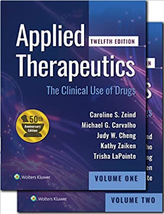 Applied Therapeutics 2Vols: The Clinical Use of Drugs-12판
